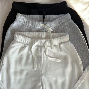 Kids' Black, Gray, and White Jogger Pants